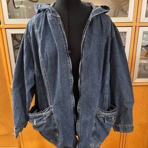 L.A. Blues Hooded Zip-Up Denim Jacket – Women’s 2XL